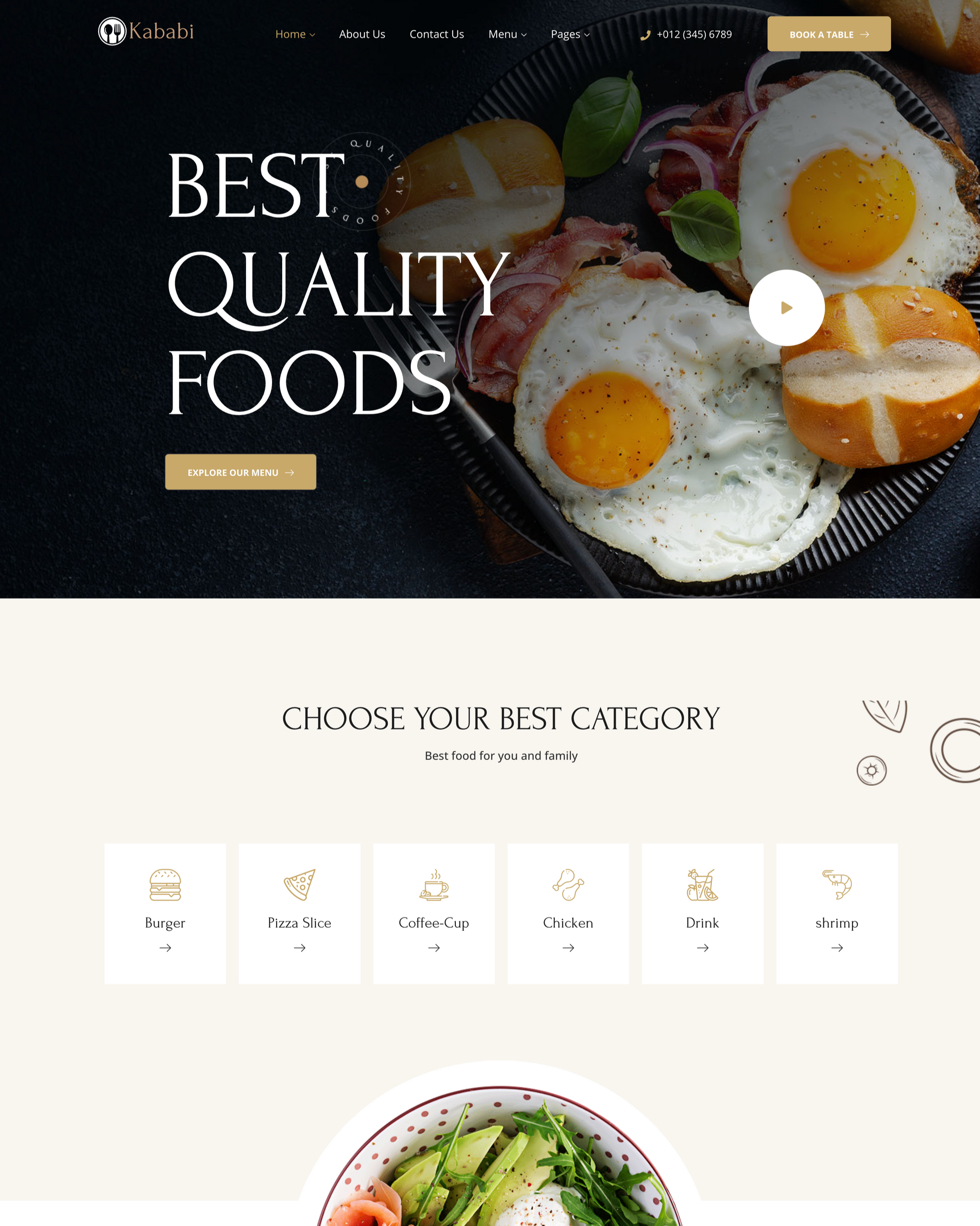 kababi wordpress restaurant theme